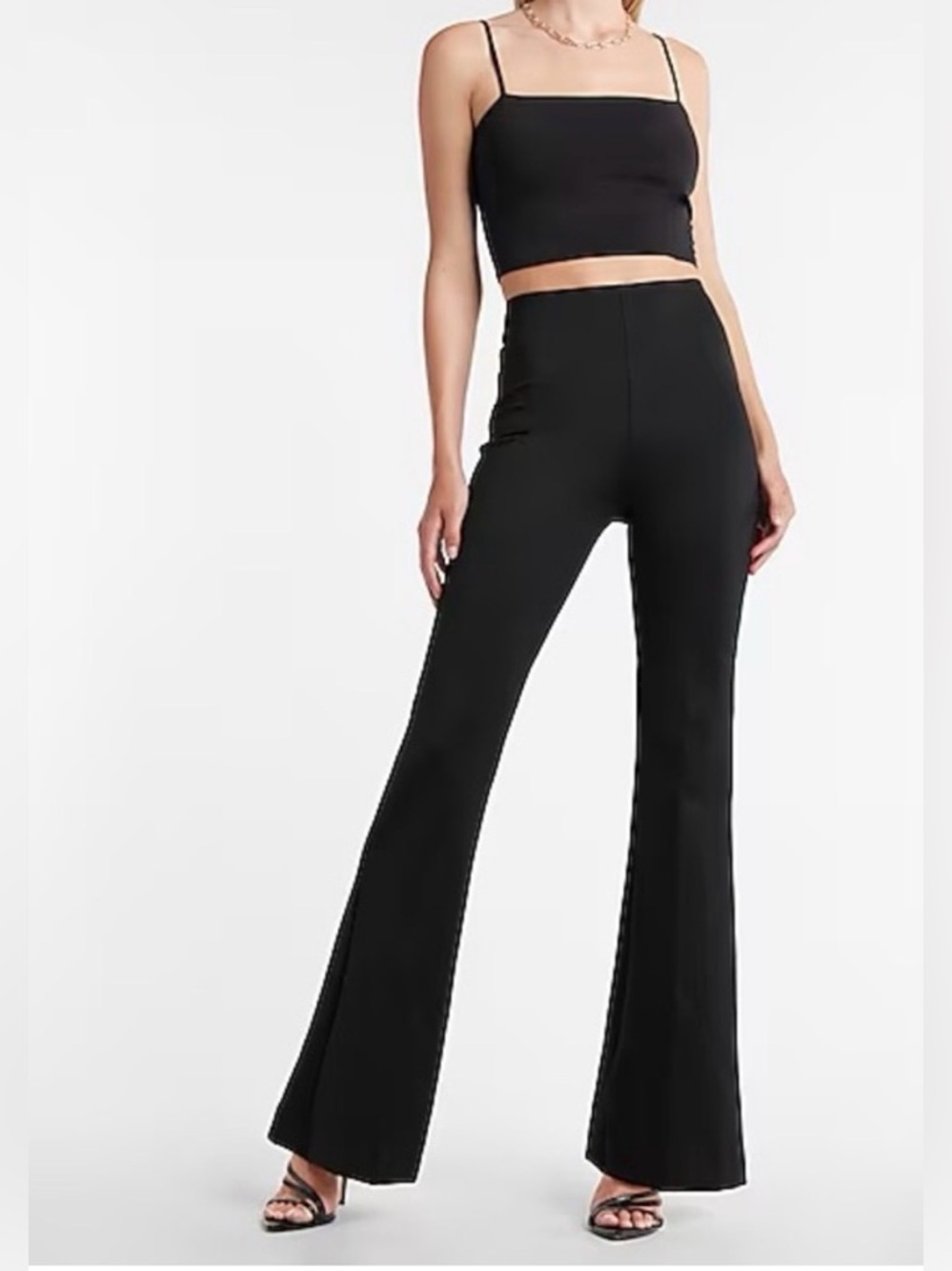 NWT EXPRESS Body Contour Skyscraper High Waist flare Leg Pant,Built-In Shapewear